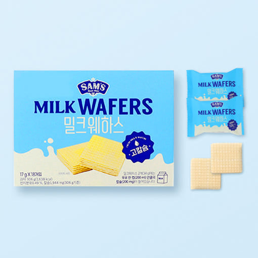 SAM'S 牛奶威化餅 Milk Wafers 18包入 306g