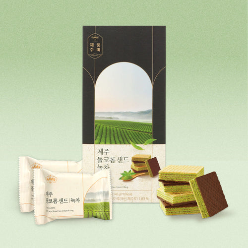 SAM'S Dolkorom 濟州夾心威化餅 綠茶味 Jeju Crisp Wafers Green Tea 7包入 140g