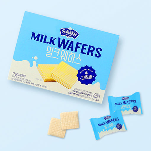 SAM'S | 牛奶威化餅 Milk Wafers 18包入 306g